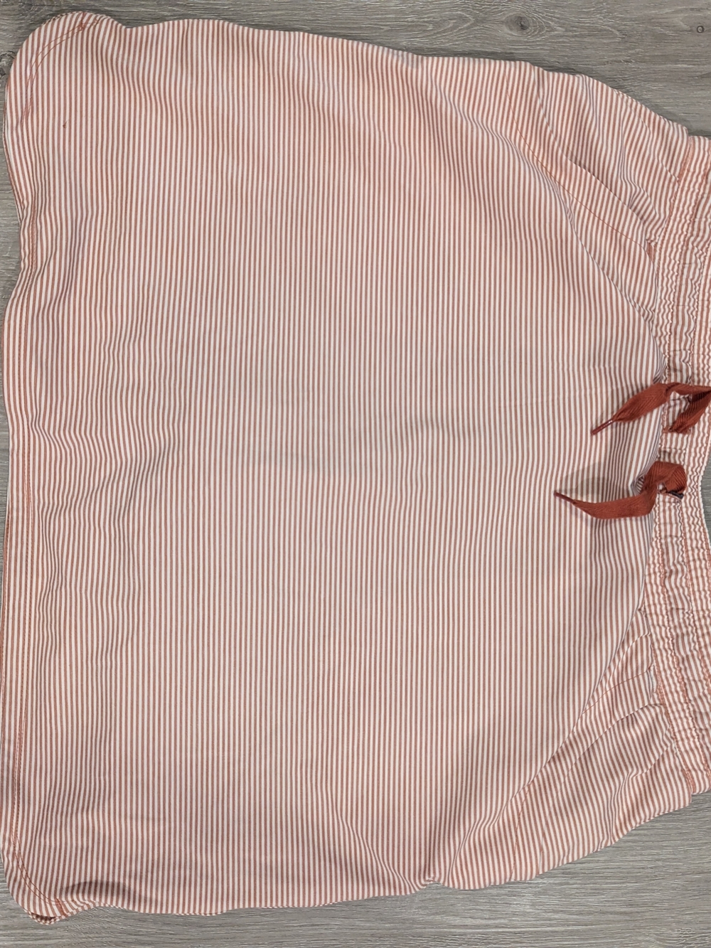 Duluth Trading Co pink and white striped skirt